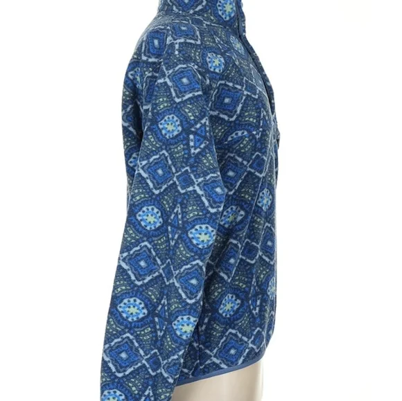 Rare Patagonia Honeycomb Blue Synchilla Fleece Pullover XS - Picture 7 of 9